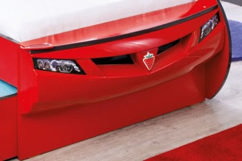 CARBED Кровать-машина Coupe с выдвижной кроватью Red 20.03.1306.00 в Новом Тартасе - novyj-tartas.mebel54.com | фото
