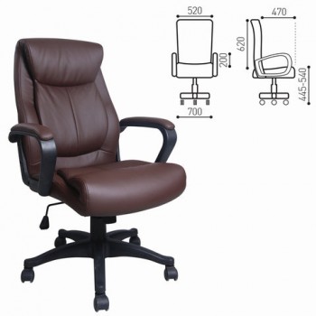 Кресло офисное BRABIX Enter EX-511 (коричневый) в Новом Тартасе - novyj-tartas.mebel54.com | фото