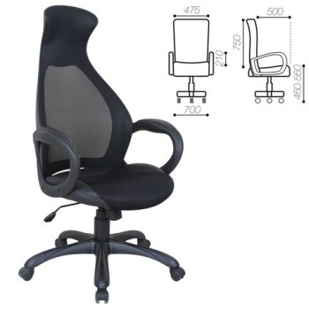 Кресло офисное BRABIX Genesis EX-517 (черное) в Новом Тартасе - novyj-tartas.mebel54.com | фото