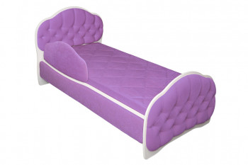 Кровать 160 Гармония 67 Светло-фиолетовый (мягкий бортик) в Новом Тартасе - novyj-tartas.mebel54.com | фото