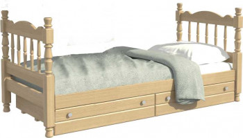 Кровать одинарная Аленка из массива сосны 800*1890 Сосна в Новом Тартасе - novyj-tartas.mebel54.com | фото